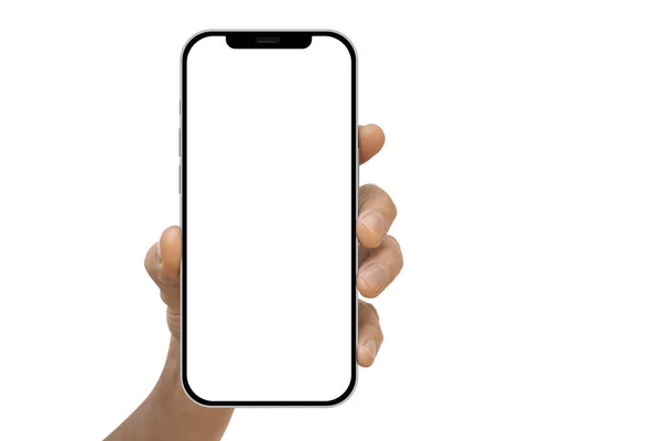 Phone Hand White Backgrounds — Stock Photo, Image