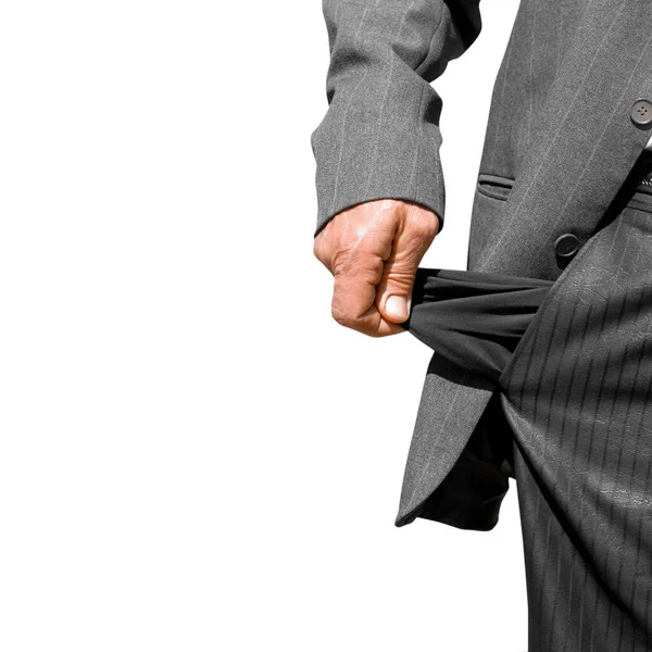 Beyaz arka planda bir adam tüm eyaleti kaybetti.