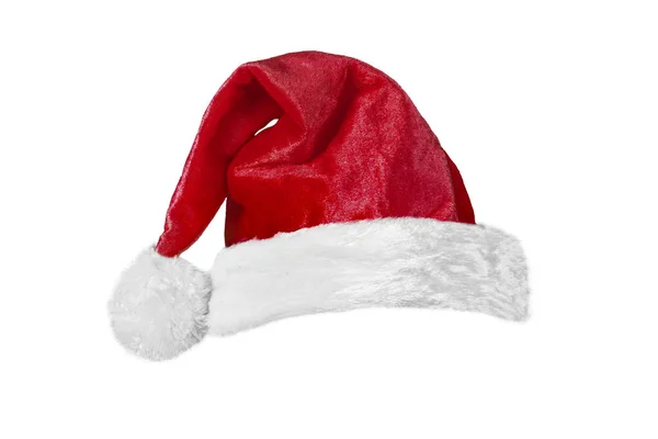 Vánoční Santa Claus Klobouk Průhledném Pozadí Formátu Png — Stock fotografie