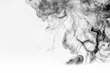 smoke cut on the white backgrounds clipart