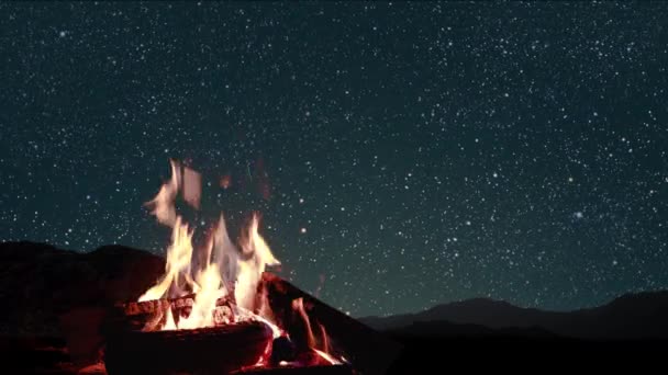 Weihnachtsfeiertag Leuchtet Der Stern Nachthimmel Über Dem Meer — Stockvideo