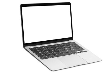 modern dizüstü bilgisayar beyaz arkaplanda izole edildi