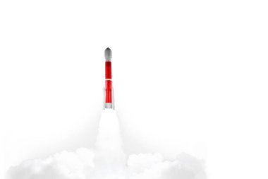 Roket uzaya uçuyor. iş büyümesi kavramı