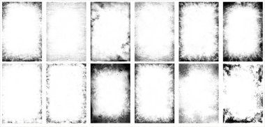 Kirli duvar dokusu çerçeve arkaplanını beyaz arkaplanda ayarla