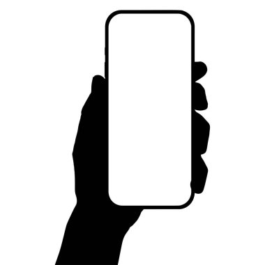 Vektör biçiminde şeffaf arkaplan üzerinde bir elde telefon