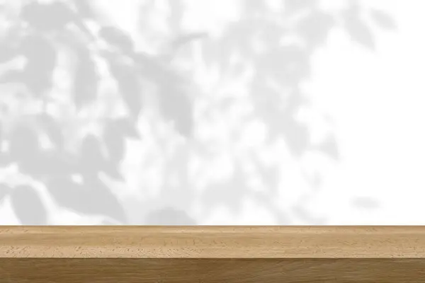Fából Készült Asztal Fehér Alapon — Stock Fotó