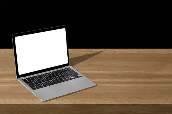 Modern Laptop Computer Isolated Desk — Stock Photo, Image