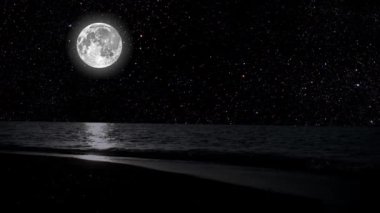 Gece gökyüzünde dağların manzarasıyla yıldızların hareketi. Yüksek kalite 4k görüntü