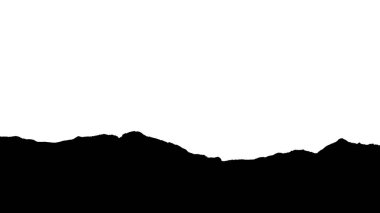 şeffaf arkaplanda siyah dağ