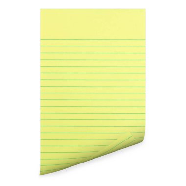  izole edilmiş kıvrımlı kağıt