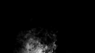 Siyah arka planda kırmızı yangın. Yüksek kalite 4k görüntü