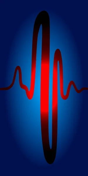 Illustration Icône Cardiogramme Abstrait — Image vectorielle
