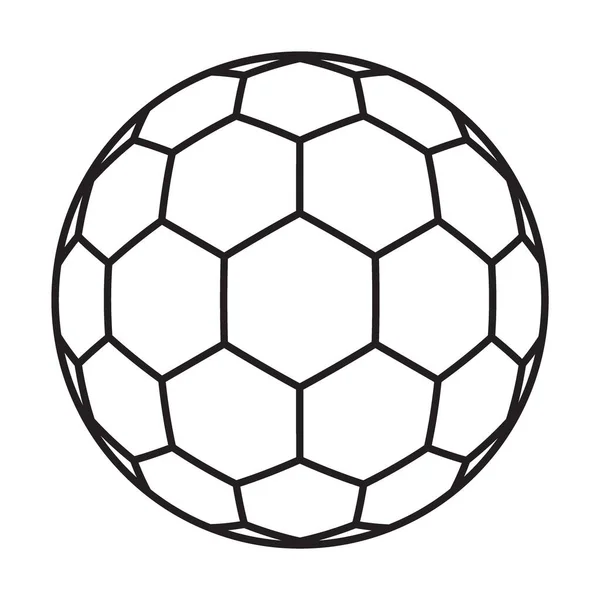 Illustratie Van Abstracte Hexagonale Sfeer — Stockvector