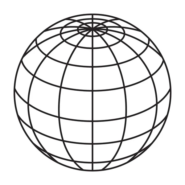 Illustration Globe Contour Abstrait Ico — Image vectorielle