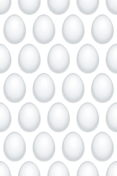 Seamless Pattern Bird White Eggs — Stock Vector