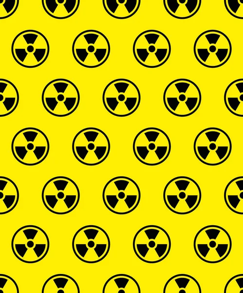 抽象的な放射能警報標識のシームレスなパターン — ストックベクタ