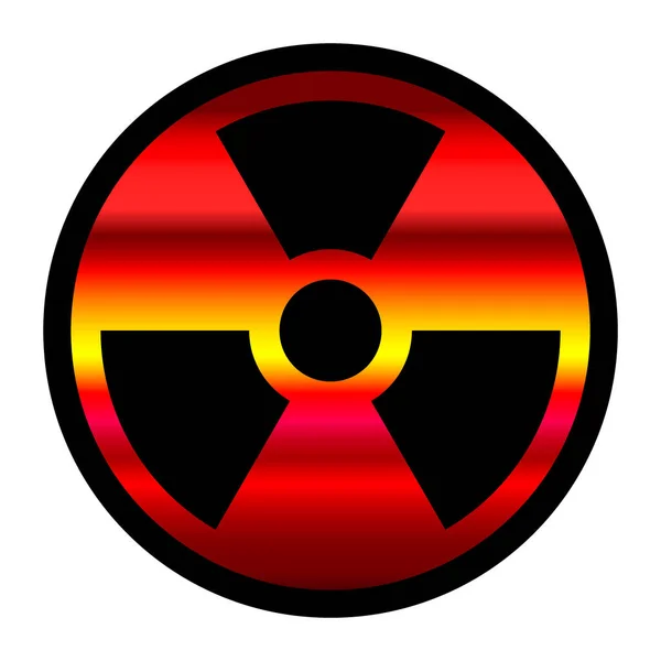 Illustration Abstract Radioactivity Warning Sign — Stock Vector