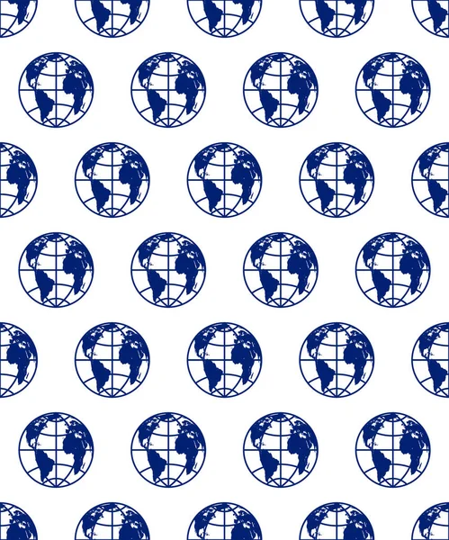 Ikona Země Bezproblémový Vzor Prvky Tohoto Snímku Poskytla Nasa — Stockový vektor