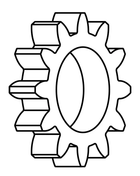Illustratie Van Een Isometrische Tandwiel — Stockvector