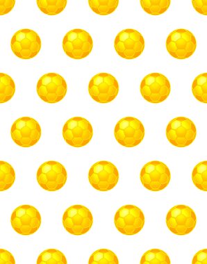 Abstract gold soccer ball seamless pattern