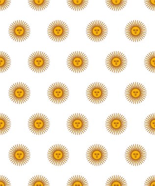 Sun of May seamless pattern