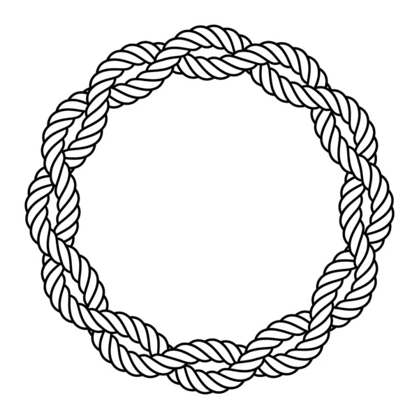 Illustration Rope Woven Rings — Stock vektor