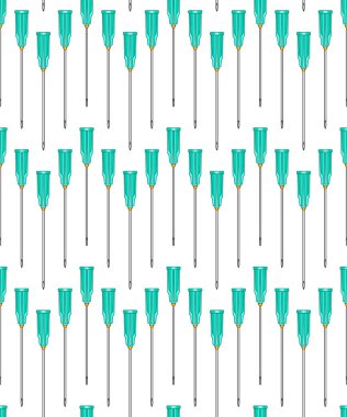 Medical disposable syringe needle seamless pattern