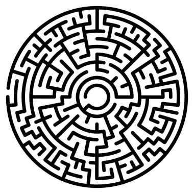 Illustration of a round maze design for leisure