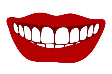 Illustration of a human smiling lips