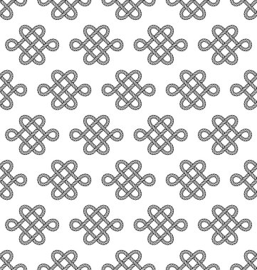 Seamless pattern of abstract rope celtic knots