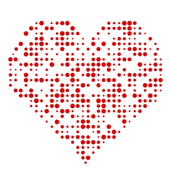 Ilustración Abstracta Del Corazón Medio Tono San Valentín Gráficos vectoriales