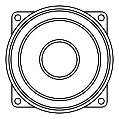 Contour illustration of an audio loudspeaker