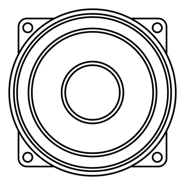Контурна Ілюстрація Звукового Гучномовця — стоковий вектор
