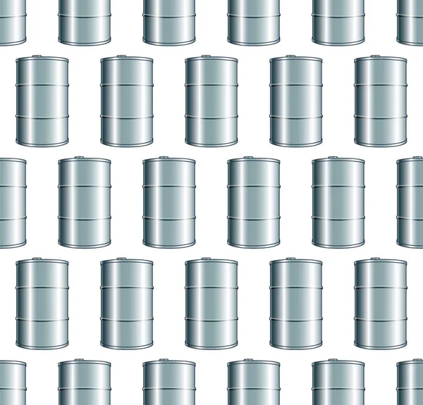Seamless Pattern Cylindrical Metal Barrel — 图库矢量图片
