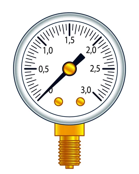 Illustration Pressure Gauge Measurement — Archivo Imágenes Vectoriales