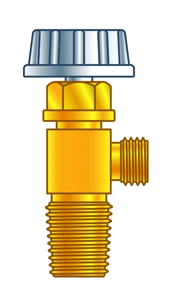 Ilustración Una Válvula Cilindro Gas Gráficos vectoriales