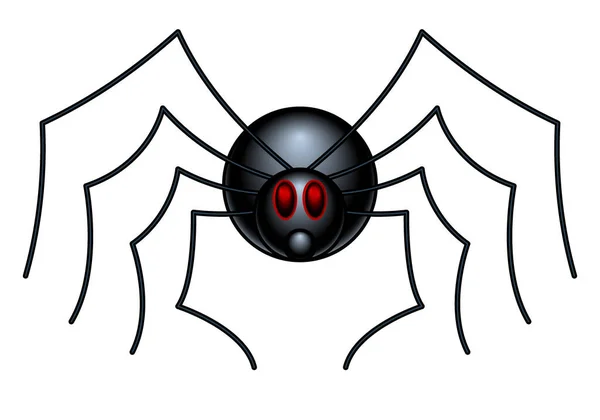 Illustration Eines Abstrakten Schwarzen Spinnenmonsters — Stockvektor