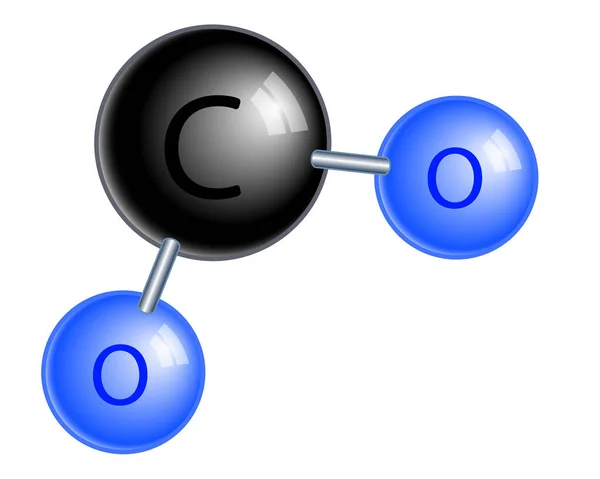 Abstracte Illustratie Van Het Begrip Koolstofdioxide Molecuul — Stockvector