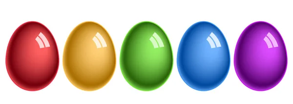 Ilustración Conjunto Huevos Pascua — Vector de stock