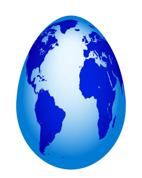 Húsvéti Tojás Földgömb Elvont Illusztráció Kép Elemeit Nasa Bocsátotta Rendelkezésre — Stock Vector