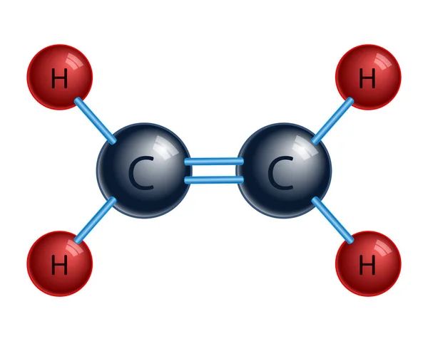 概要エチレン分子の概念図 — ストックベクタ