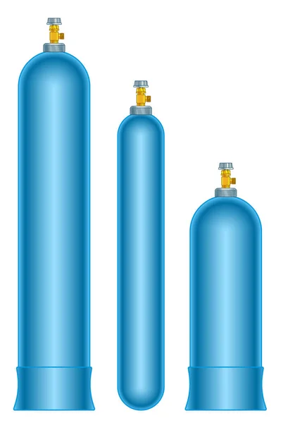 Ilustração Conjunto Cilindros Gás Oxigênio —  Vetores de Stock