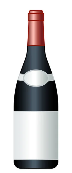 Ilustración Una Botella Vidrio Vino — Vector de stock