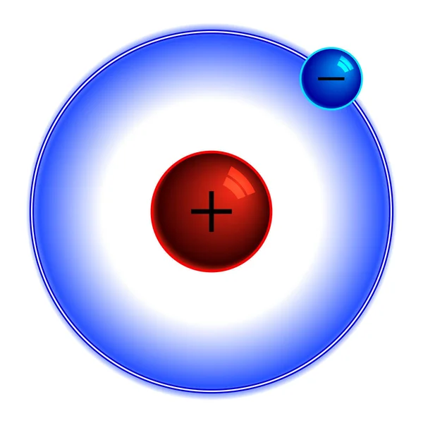 摘要氢原子概念图解 — 图库矢量图片