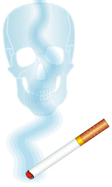 Koncepcja Ilustracji Śmiertelnych Niebezpieczeństwach Palenia — Wektor stockowy
