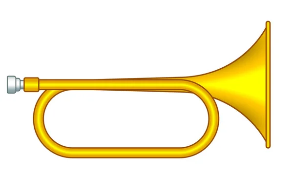 Ilustración Una Simple Trompeta Instrumento Musical — Vector de stock