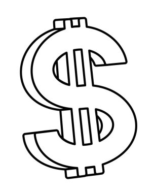 Soyut bir dolar sembolünün tasviri