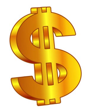 Illustration of an abstract dollar symbol clipart