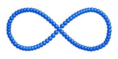 Sonsuzluk sembolü olarak bir kolye tasviri