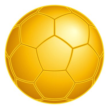Altın metalik futbol topu tasviri